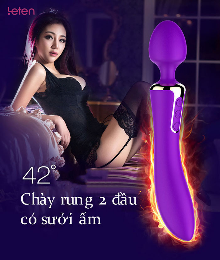 Máy rung tình yêu có 2 đầu rung