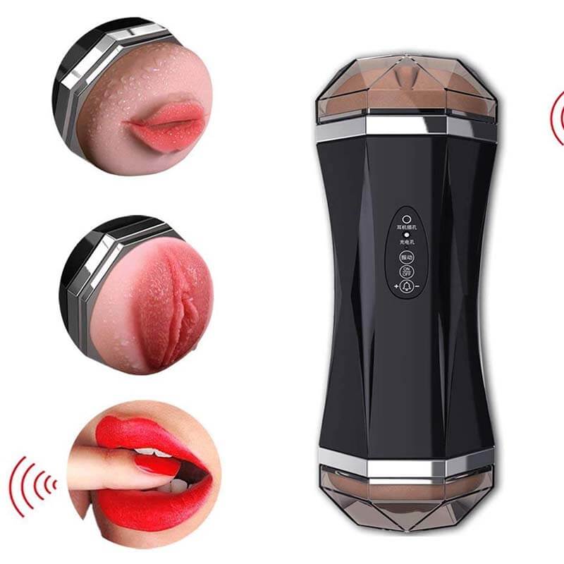 Cốc thủ dâm rung 2 đầu Jiuai đi kèm tai nghe